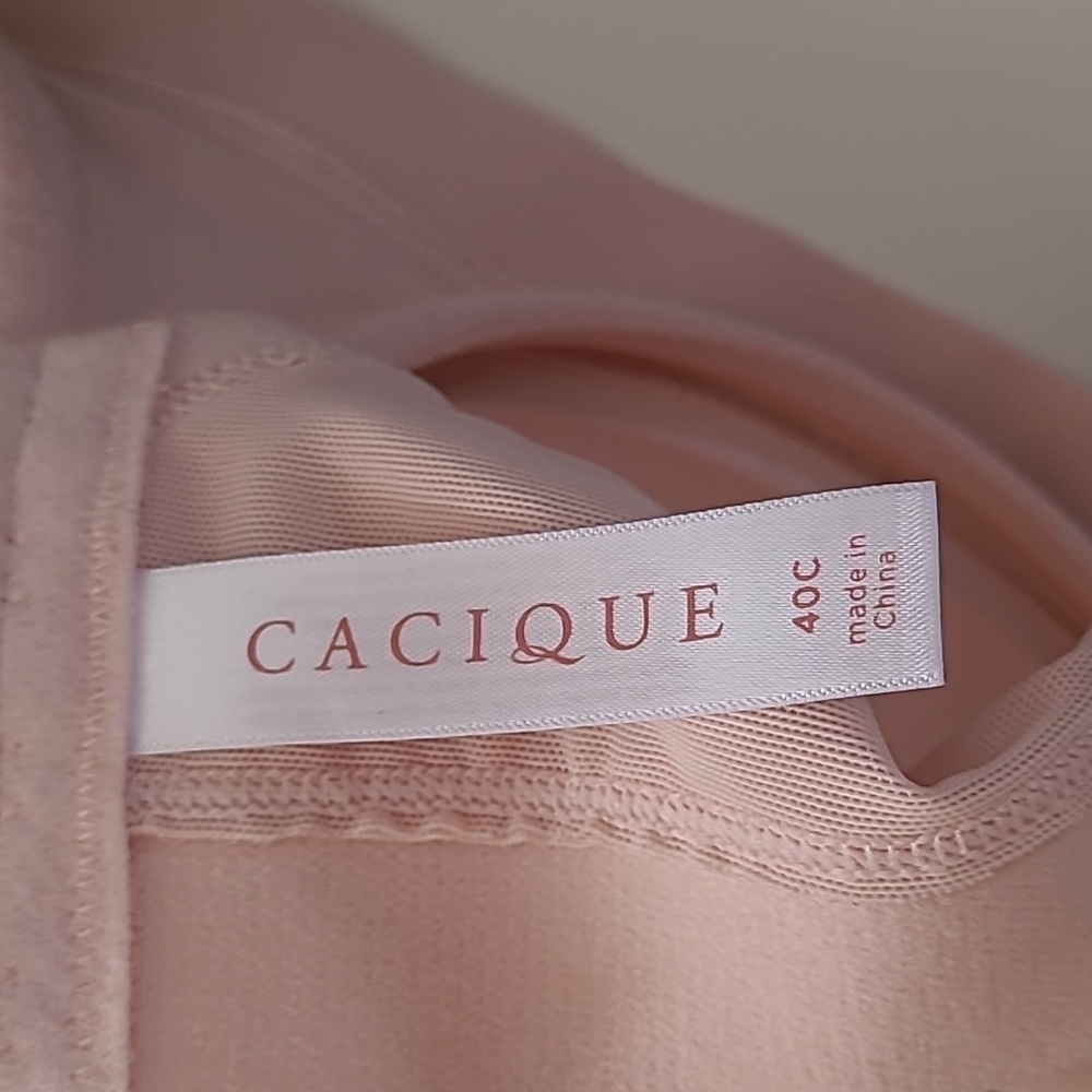 Cacique Pink Lace Lightly Lined Balconette Bra - Picture 4 of 7